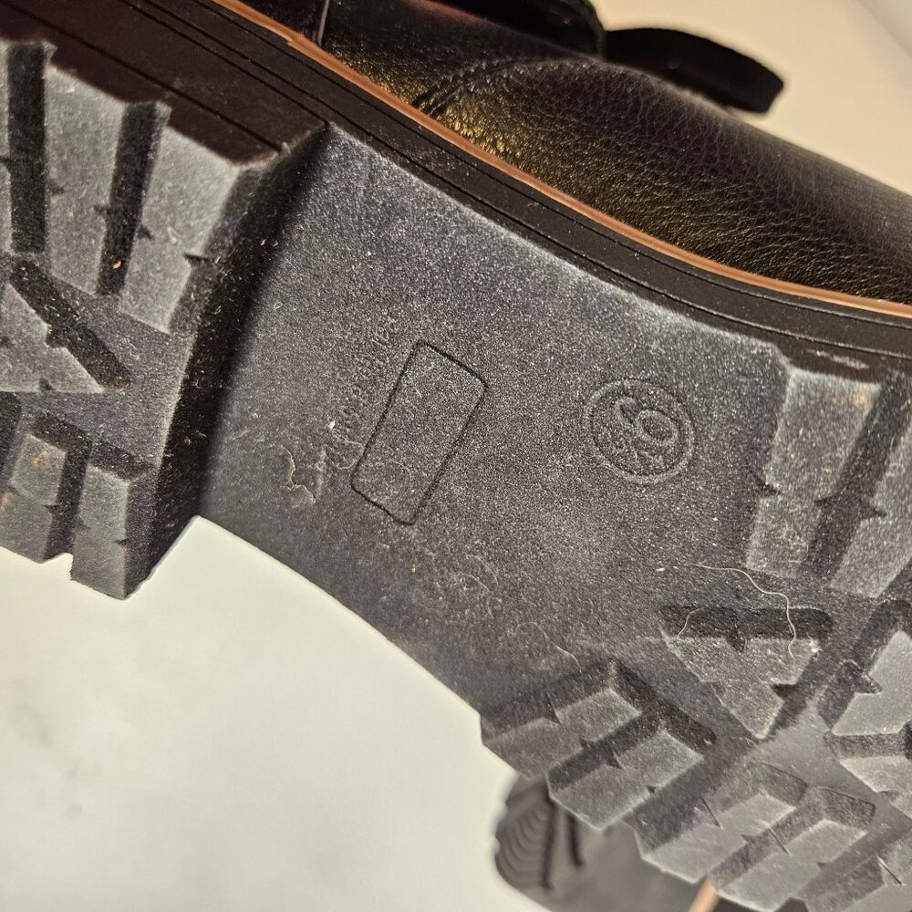 NWT Universal Thread Boots Womens 9.5 Karissa Black Lace Up Ankle Faux Sherpa - Picture 6 of 11